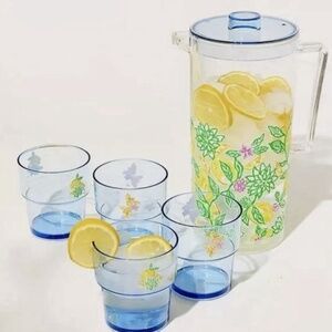 NWT Lilly Pulitzer GWP Pitcher and Cup Set